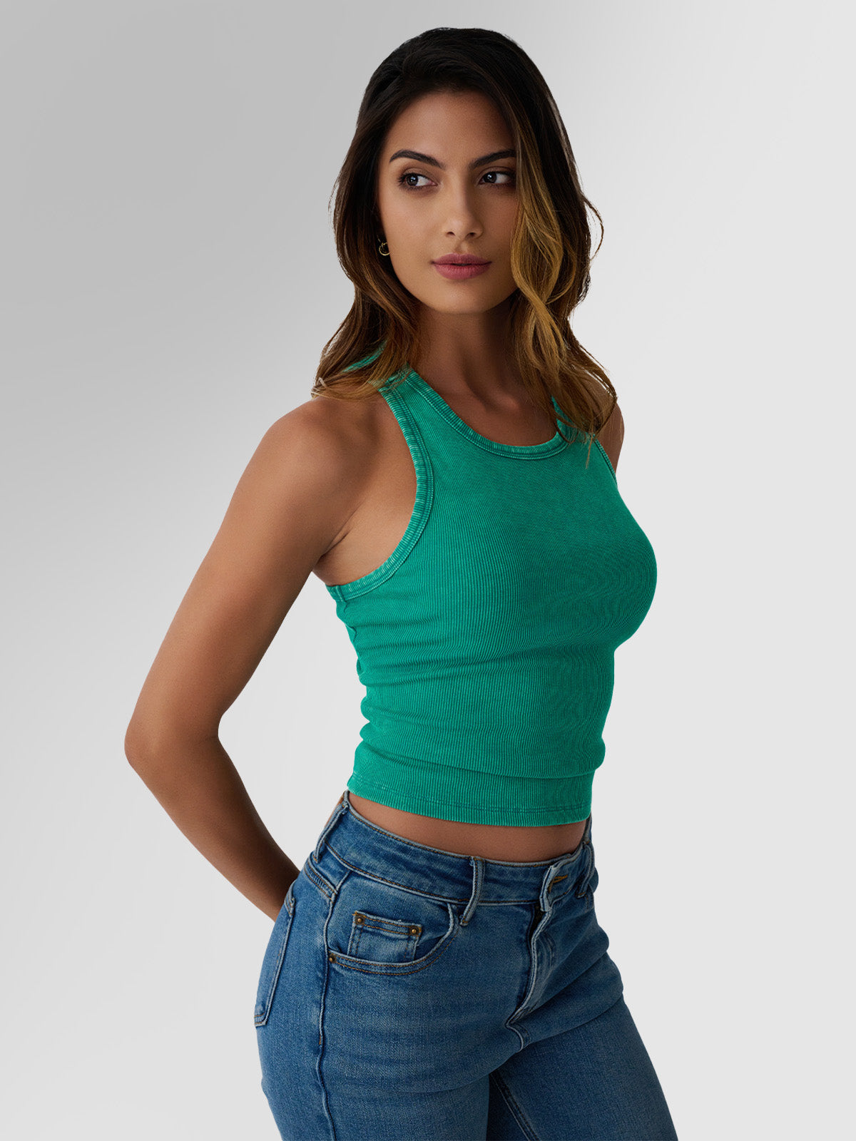 Women's sleeveless round neck vest