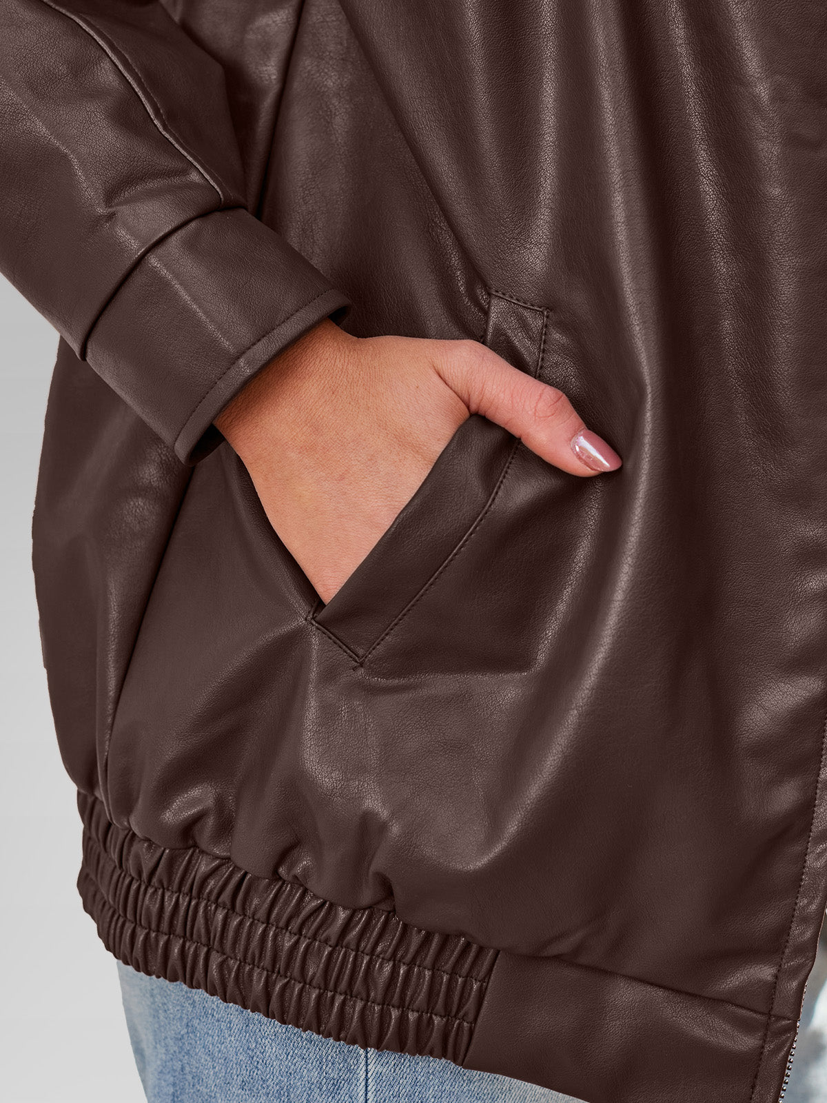 AUTOMET Giacche in pelle oversize da donna in finta pelle scamosciata Moda autunnale Cappotti da motociclista Abiti invernali Vestiti 2024