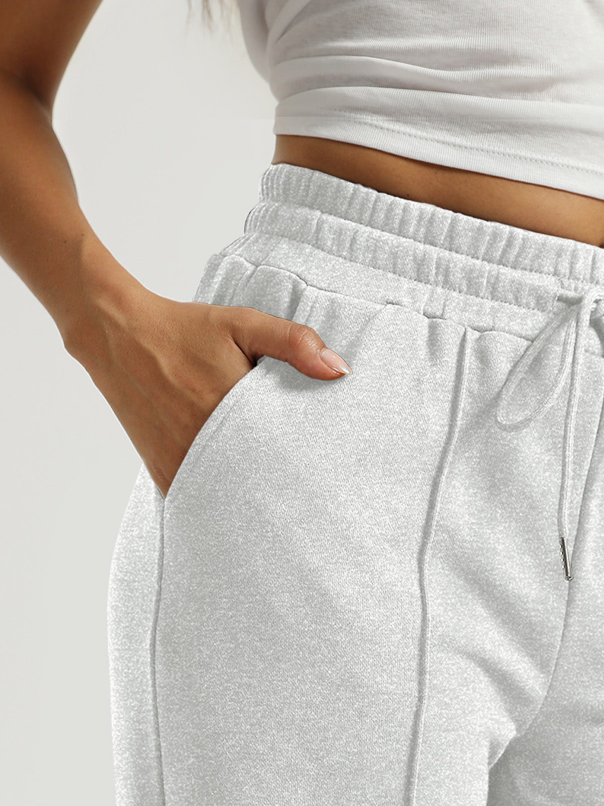 AUTOMET Women’s Wide Leg Sweatpants High Waisted Baggy Flared Pants Drawstring Athletic Joggers
