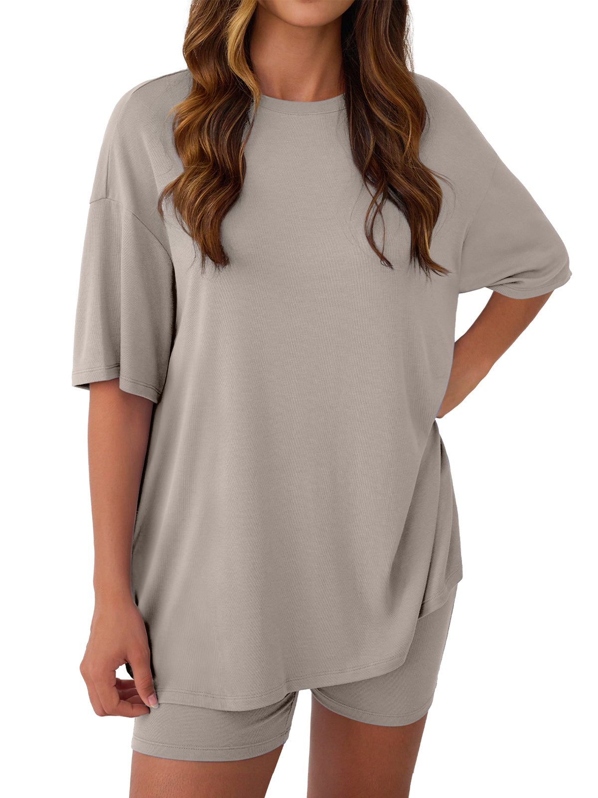 AUTOMET Women's Oversized Short Set with Side Slits