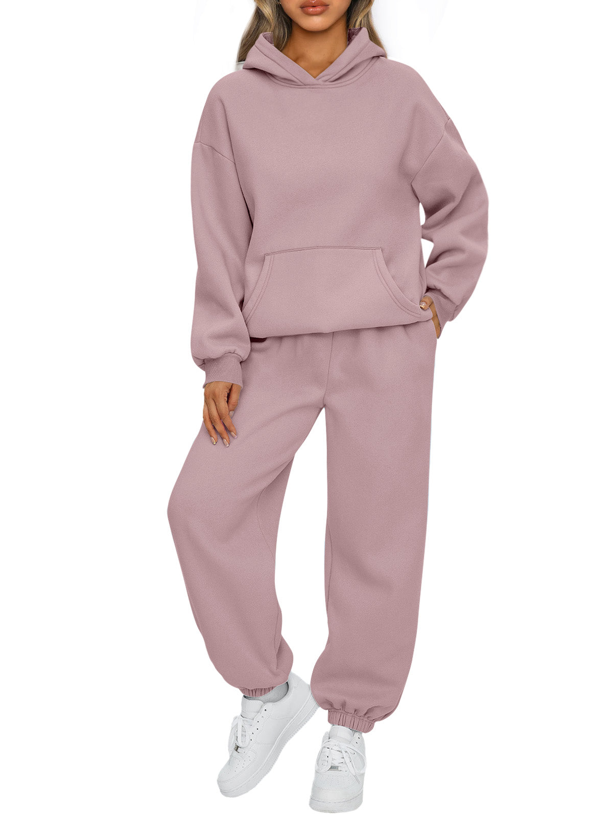 AUTOMET Womens 2 Piece Outfits Lounge Hoodie Sweatsuit Sets Oversized Sweatshirt Baggy Fall Fashion Sweatpants with Pockets