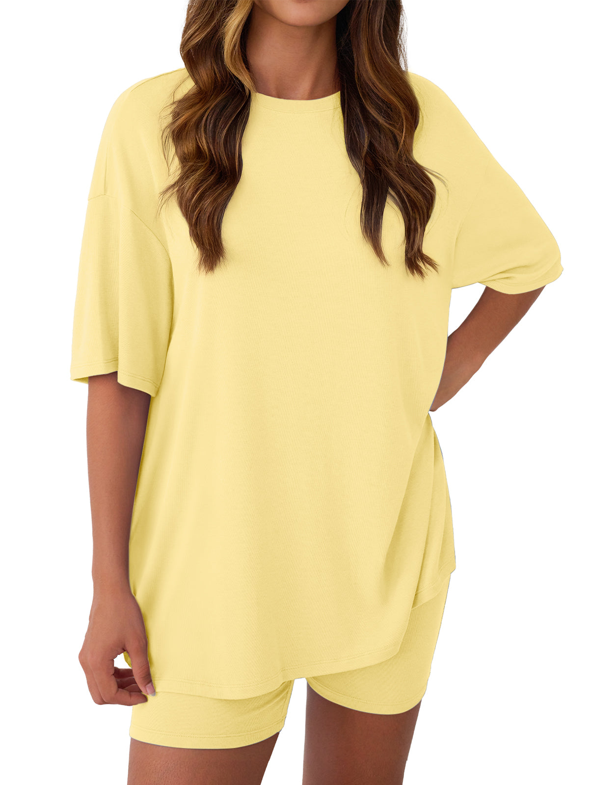AUTOMET Women's Oversized Short Set with Side Slits