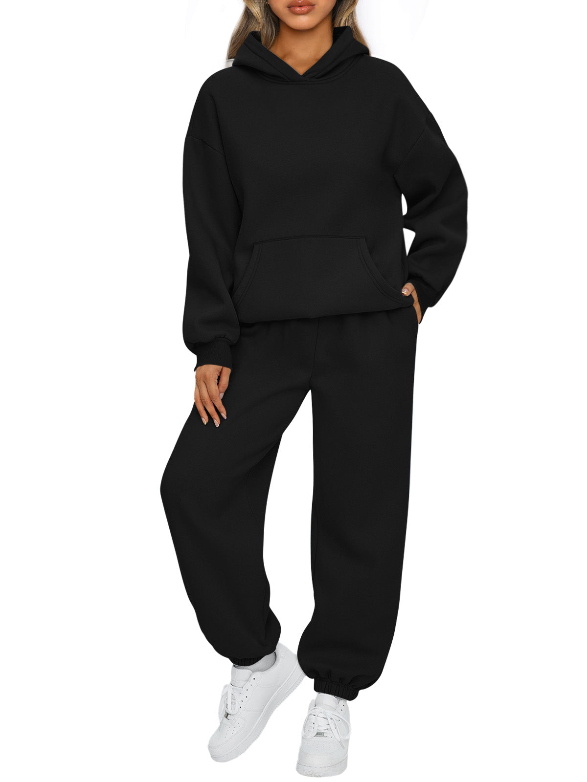 AUTOMET Womens 2 Piece Outfits Lounge Hoodie Sweatsuit Sets Oversized Sweatshirt Baggy Fall Fashion Sweatpants with Pockets