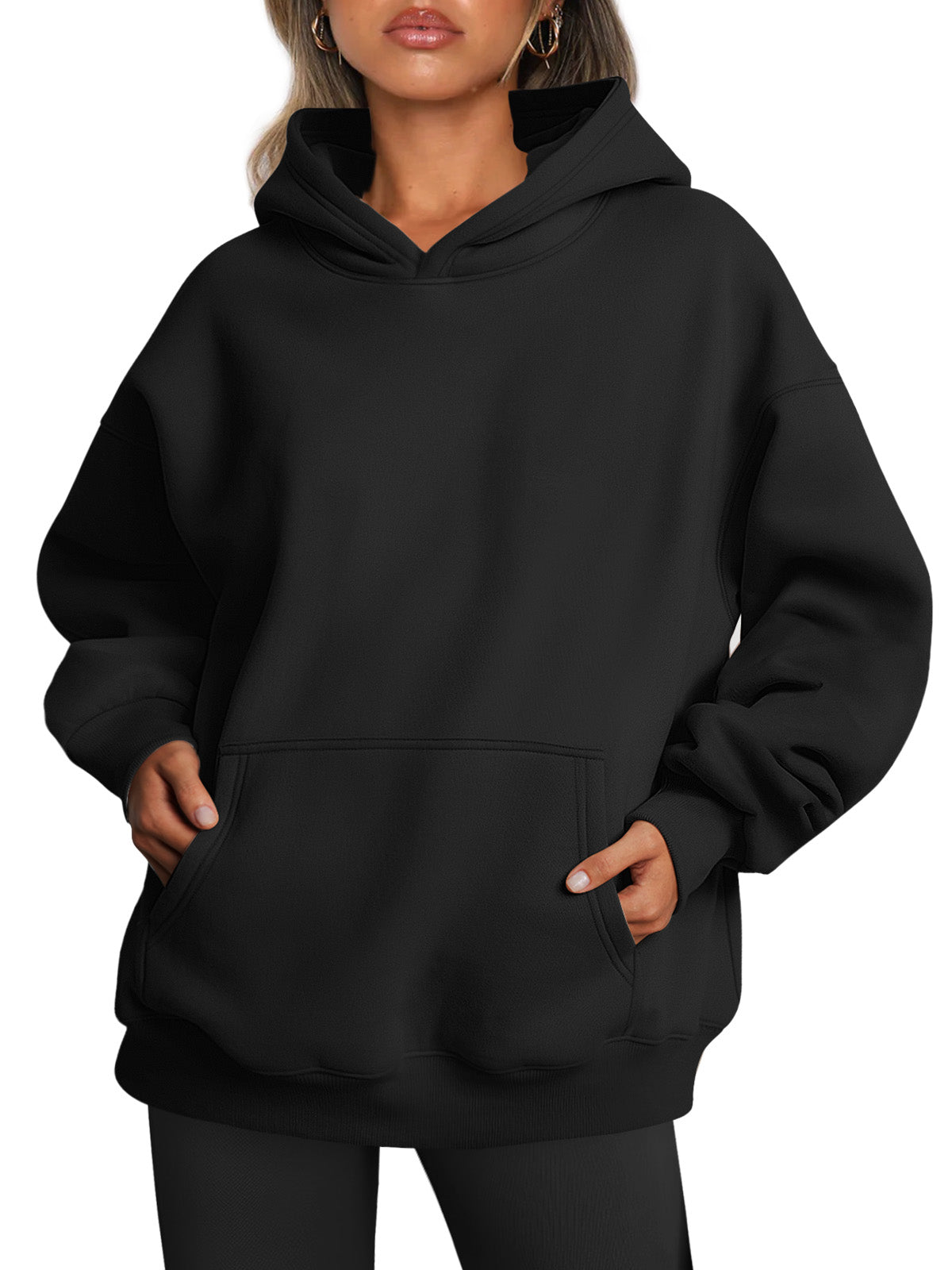 AUTOMET Felpe con cappuccio oversize da donna Felpe in pile Maglioni a maniche lunghe Pullover Abiti autunnali con tasca