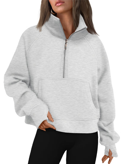 AUTOMET Womens Sweatshirts Half Zip Fleece Pullover Fall Outfits Fall Fashion Clothes 2026