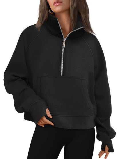 AUTOMET Womens Sweatshirts Half Zip Fleece Pullover Fall Outfits Fall Fashion Clothes 2026