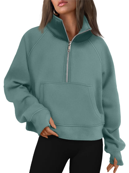 AUTOMET Womens Sweatshirts Half Zip Fleece Pullover Fall Outfits Fall Fashion Clothes 2026
