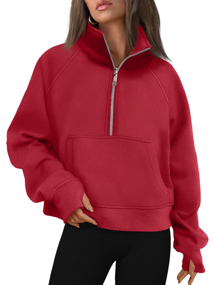 AUTOMET Womens Sweatshirts Half Zip Fleece Pullover Fall Outfits Fall Fashion Clothes 2026