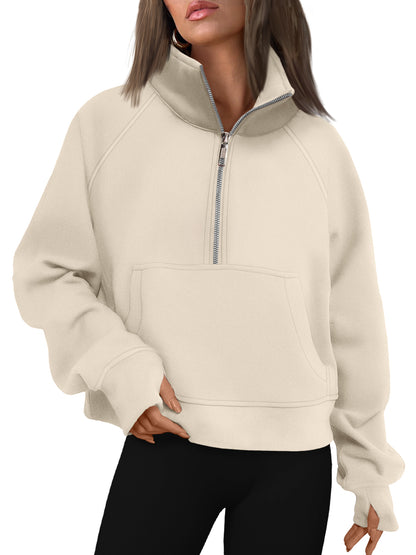 AUTOMET Womens Sweatshirts Half Zip Fleece Pullover Fall Outfits Fall Fashion Clothes 2026