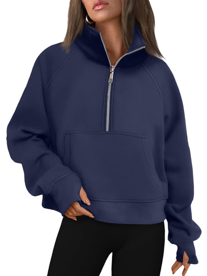 AUTOMET Womens Sweatshirts Half Zip Fleece Pullover Fall Outfits Fall Fashion Clothes 2026