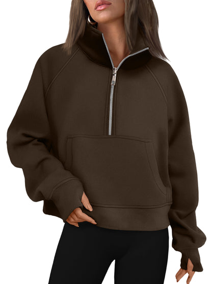 AUTOMET Womens Sweatshirts Half Zip Fleece Pullover Fall Outfits Fall Fashion Clothes 2026