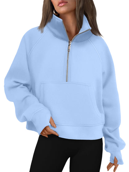 AUTOMET Womens Sweatshirts Half Zip Fleece Pullover Fall Outfits Fall Fashion Clothes 2026
