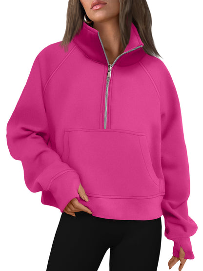AUTOMET Womens Sweatshirts Half Zip Fleece Pullover Fall Outfits Fall Fashion Clothes 2026