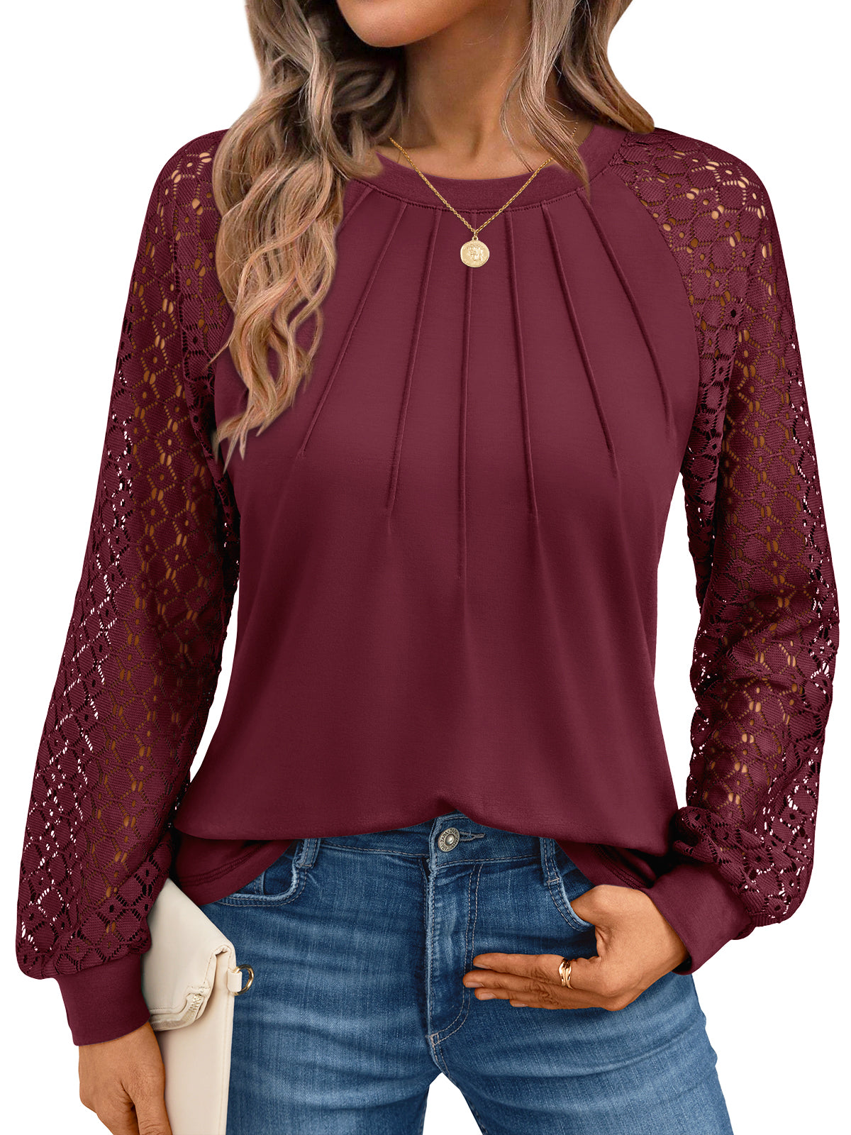 Red lace top