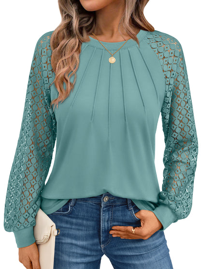 Grey Green lace top