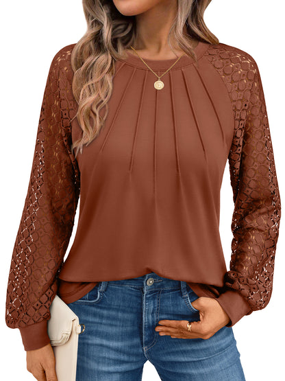 Brown lace top