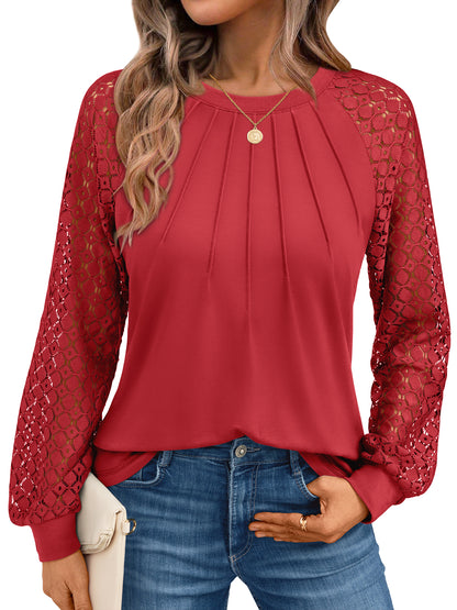Bright Red lace top