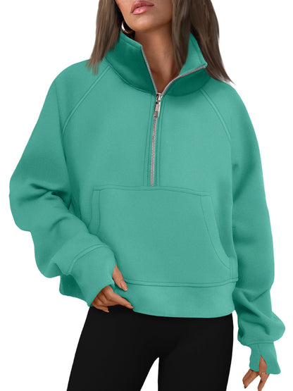 AUTOMET Womens Sweatshirts Half Zip Fleece Pullover Fall Outfits Fall Fashion Clothes 2026