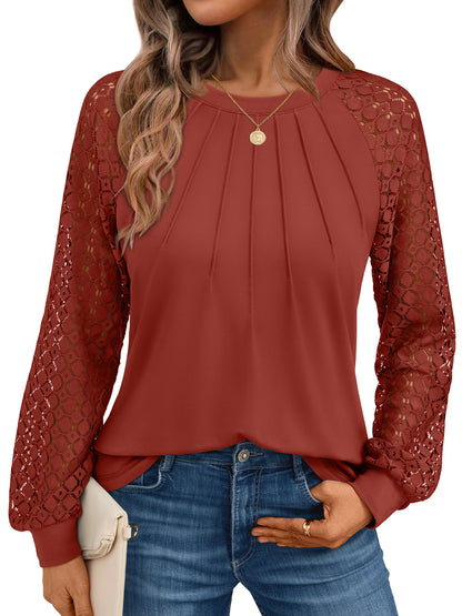 Orange lace top