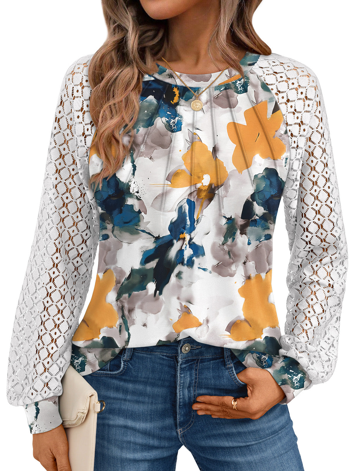 Multi W lace top