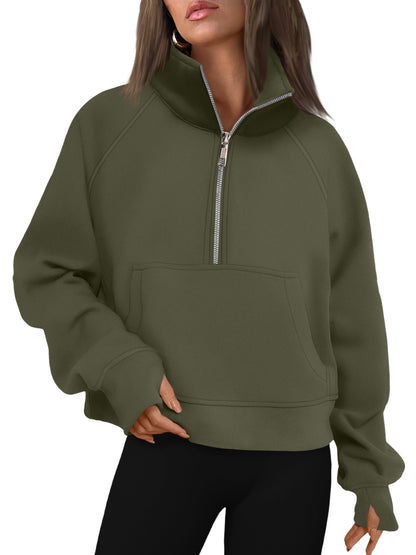 AUTOMET Womens Sweatshirts Half Zip Fleece Pullover Fall Outfits Fall Fashion Clothes 2026