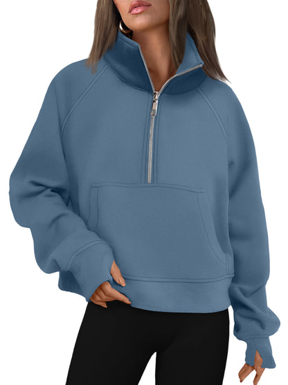 AUTOMET Womens Sweatshirts Half Zip Fleece Pullover Fall Outfits Fall Fashion Clothes 2026