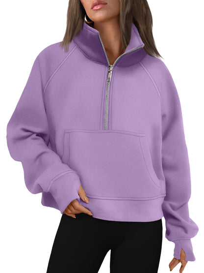 AUTOMET Womens Sweatshirts Half Zip Fleece Pullover Fall Outfits Fall Fashion Clothes 2026