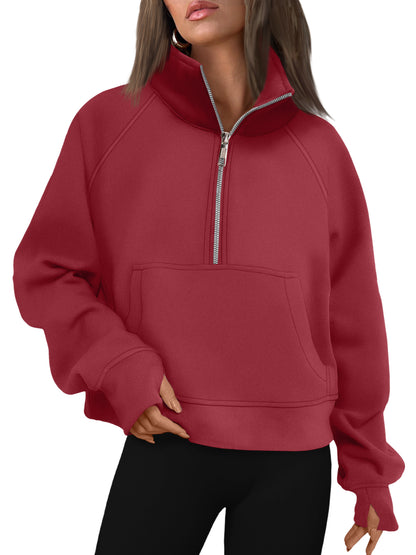 AUTOMET Womens Sweatshirts Half Zip Fleece Pullover Fall Outfits Fall Fashion Clothes 2026