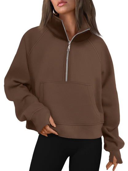 AUTOMET Womens Sweatshirts Half Zip Fleece Pullover Fall Outfits Fall Fashion Clothes 2026