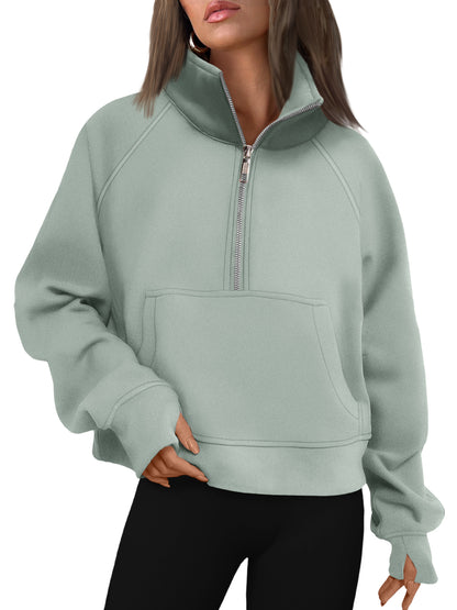 AUTOMET Womens Sweatshirts Half Zip Fleece Pullover Fall Outfits Fall Fashion Clothes 2026