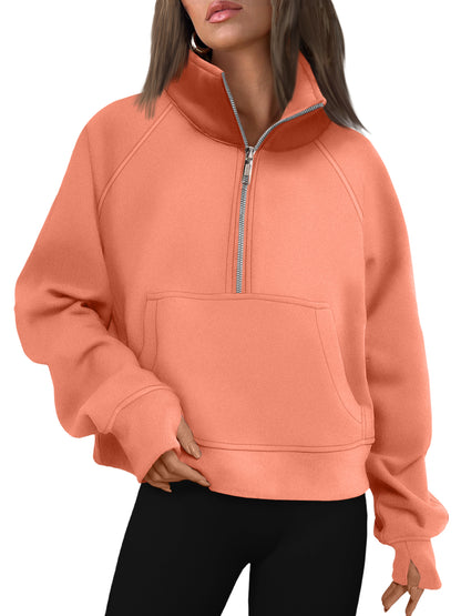 AUTOMET Womens Sweatshirts Half Zip Fleece Pullover Fall Outfits Fall Fashion Clothes 2026