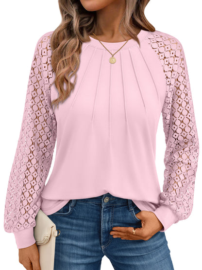 Pink lace top