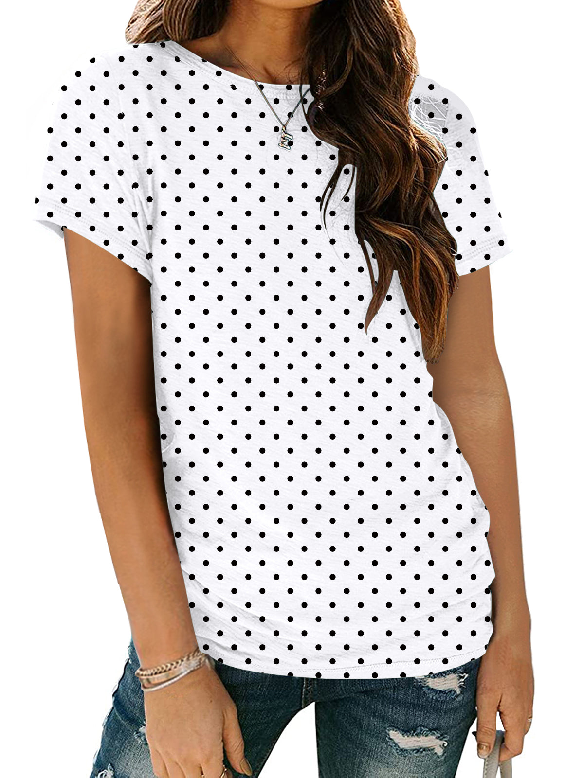 White Polka Dot