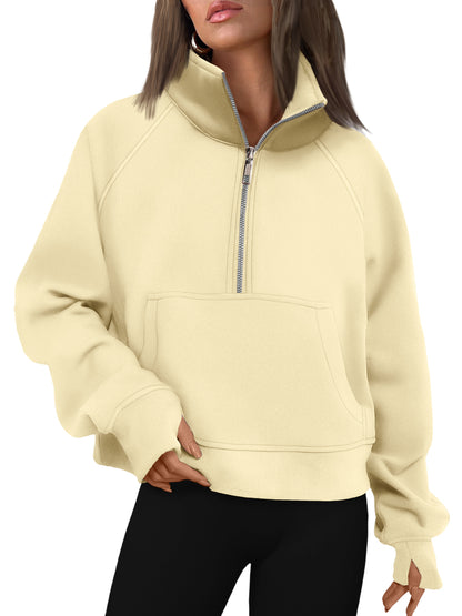 AUTOMET Womens Sweatshirts Half Zip Fleece Pullover Fall Outfits Fall Fashion Clothes 2026