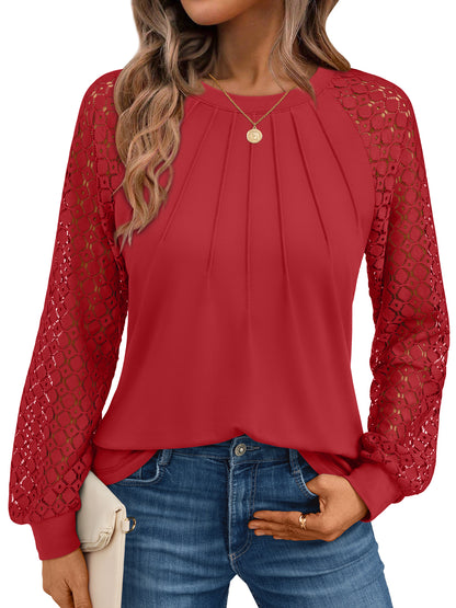 Brick Red lace top