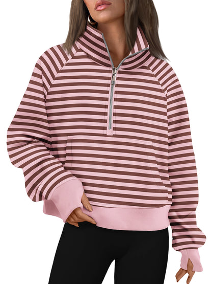 AUTOMET Womens Sweatshirts Half Zip Fleece Pullover Fall Outfits Fall Fashion Clothes 2026