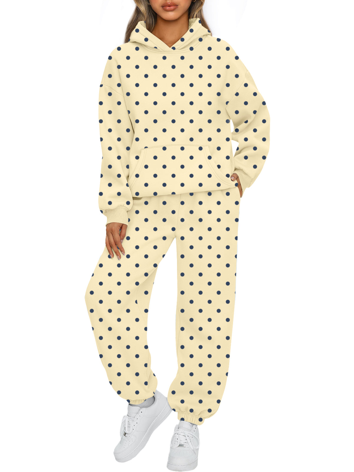 AUTOMET Womens 2 Piece Lounge Sweat Sets Fall Fashion Matching Sweatsuits
Oversized Hoodies,Kangaroo Pocket,Drop Shoulder,Side Pockets Sweatpants