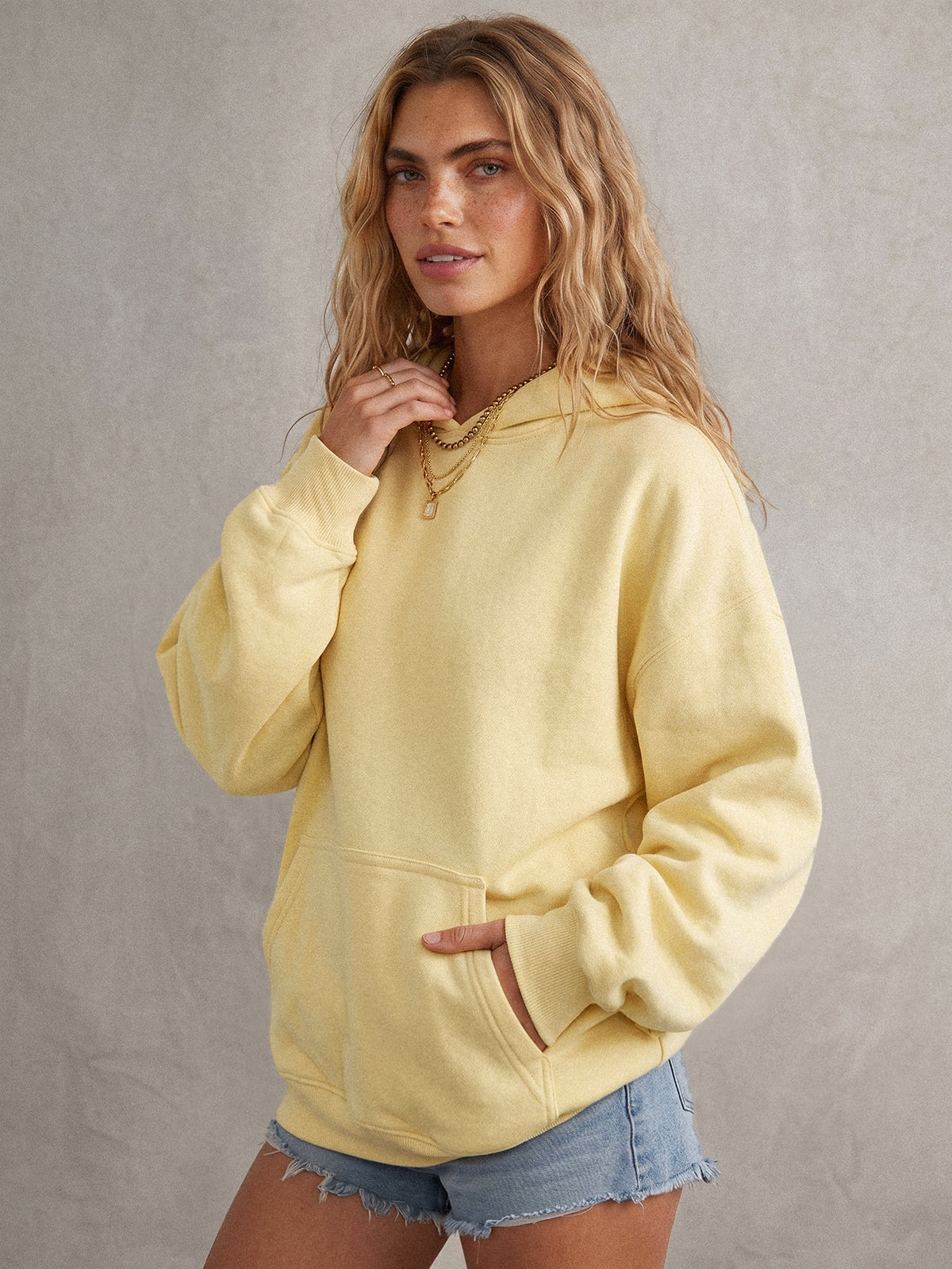 AUTOMET Felpe con cappuccio oversize da donna Felpe in pile Maglioni a maniche lunghe Pullover Abiti autunnali con tasca