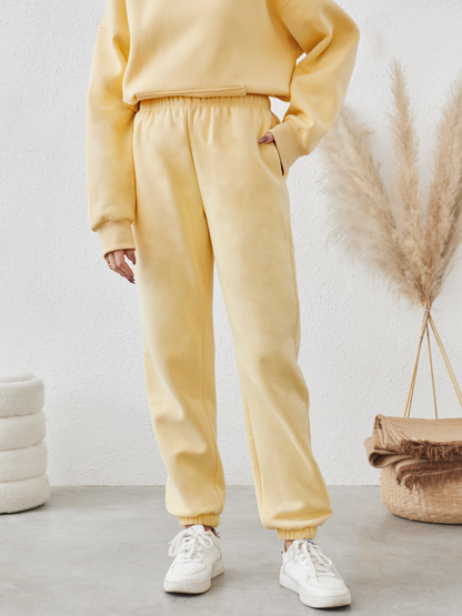 AUTOMET Women's Winter Lounge Pants - Loose Fit Fleece Joggers
