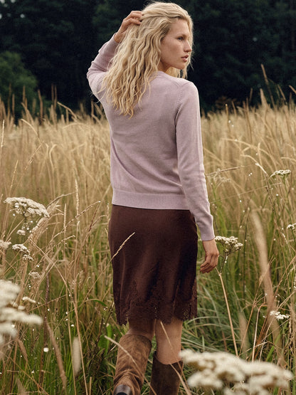 Essential Straight-Fit Crew Neck Top | 100% Non-Shrinking Merino Wool, Machine Washable & Versatile for All-Season Layering