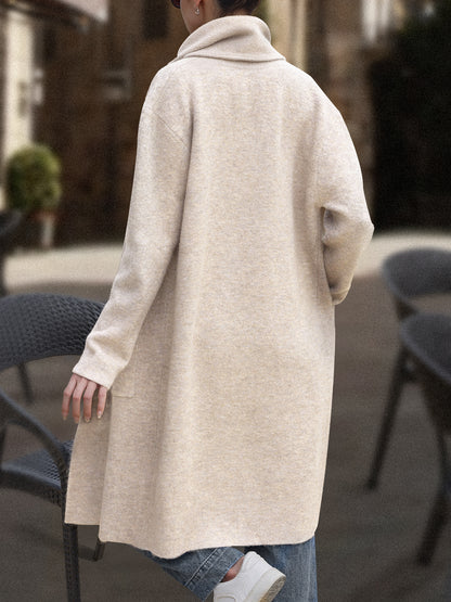 Automet Women‘s Long Open-Front Knit Coatigan | Dressy Casual Cardigan Coat