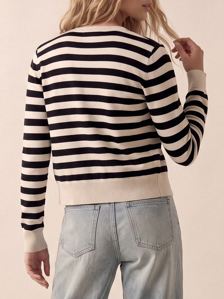 Women's 2-Way Cropped Cardigan | Button Front Knit Top, Ribbed Cuffs & Hem, Lightweight Layer for Work & Travel