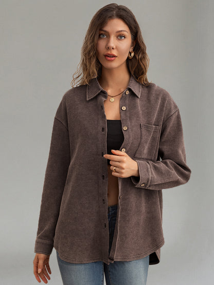 AUTOMET Women's Snow-Washed Waffle Shirt