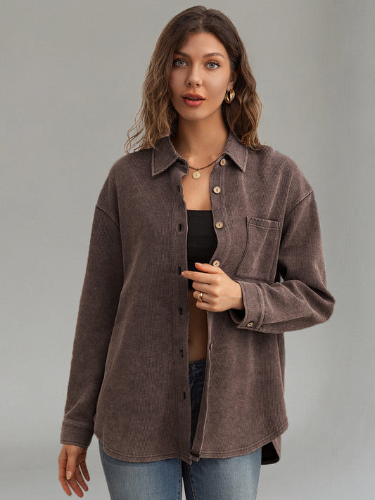 AUTOMET Women's Snow-Washed Waffle Shirt