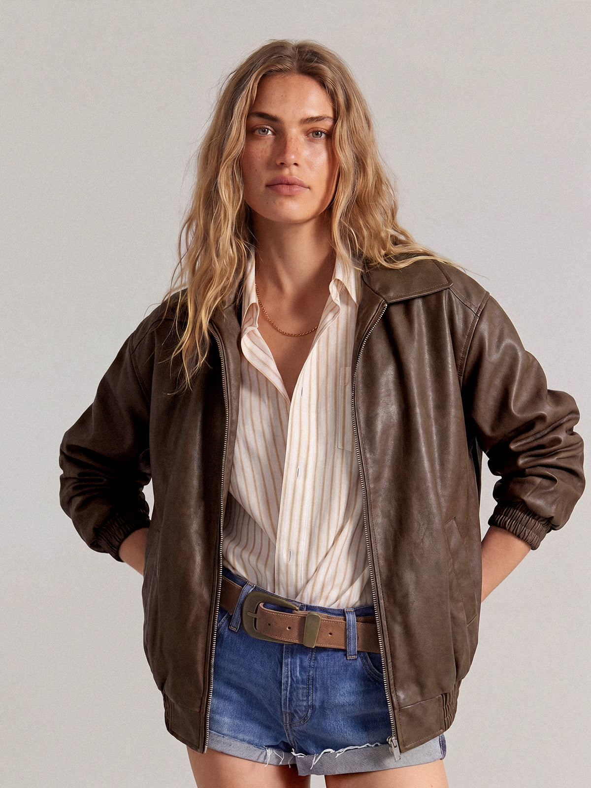AUTOMET Giacche in pelle oversize da donna in finta pelle scamosciata Moda autunnale Cappotti da motociclista Abiti invernali Vestiti 2024