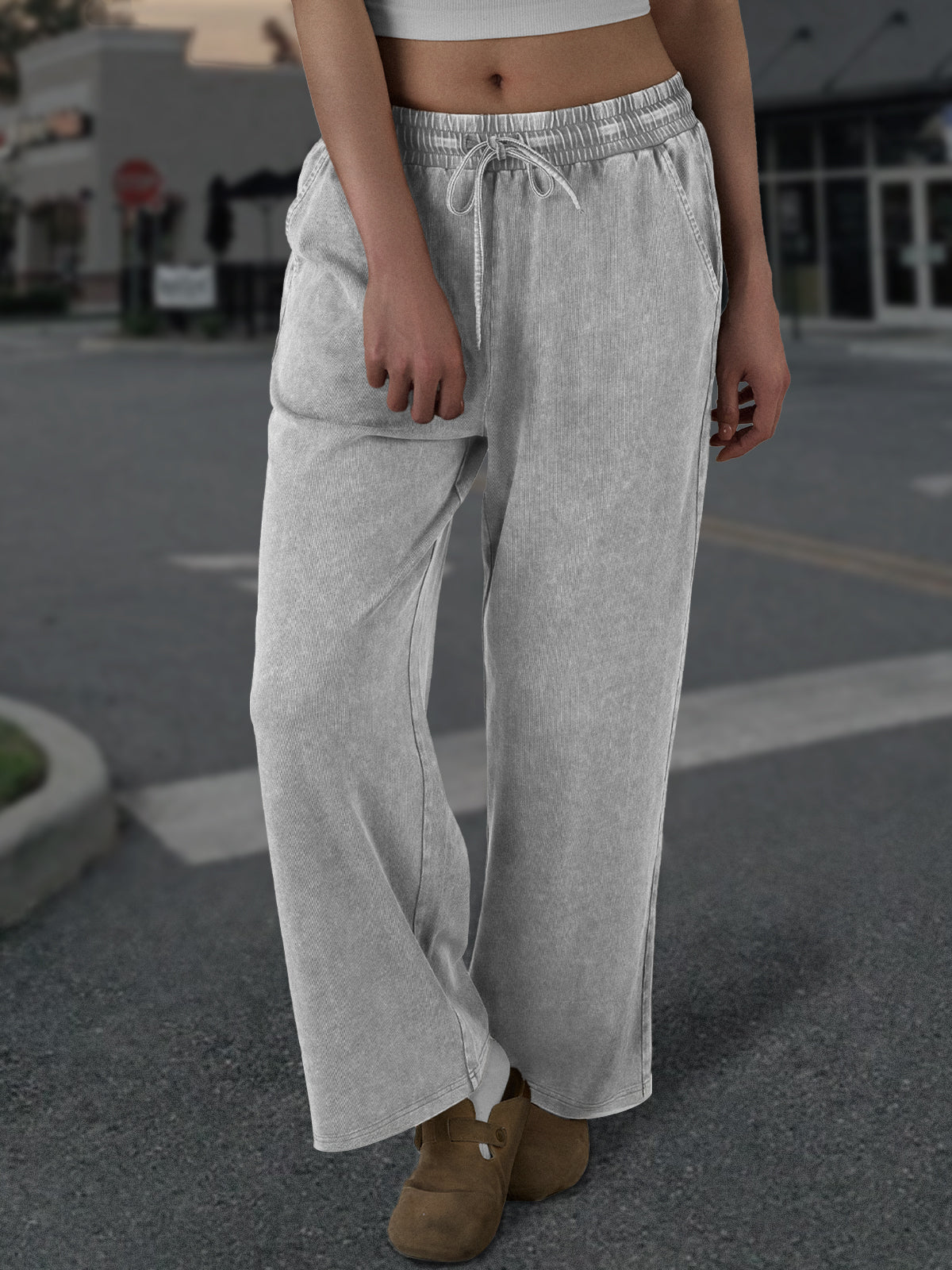 Women's Summer Wide Leg Pants with Pockets
