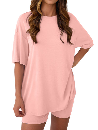 AUTOMET Women's Oversized Short Set with Side Slits