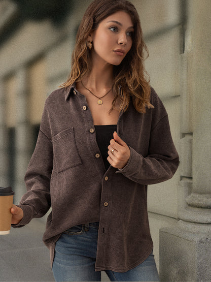 AUTOMET Women's Snow-Washed Waffle Shirt