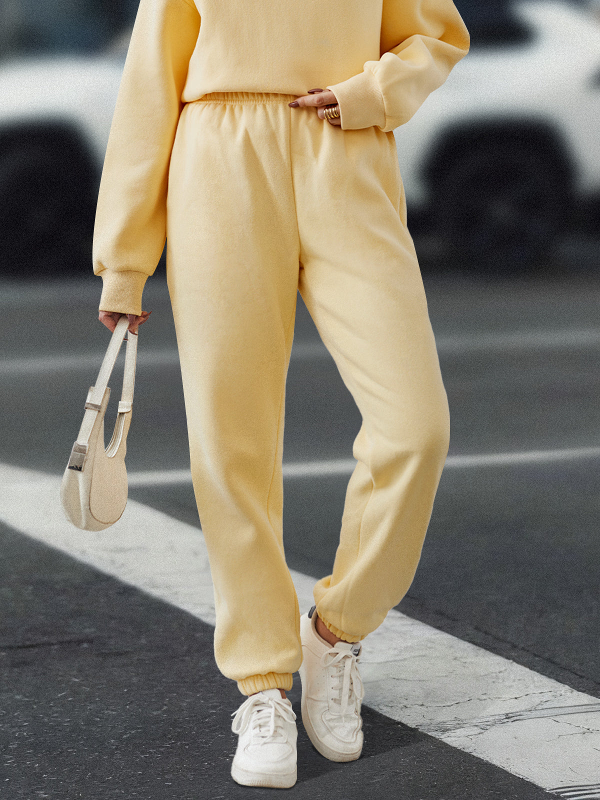 AUTOMET Women's Winter Lounge Pants - Loose Fit Fleece Joggers