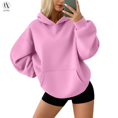 AUTOMET Womens Oversized Hoodies Fleece Sweatshirts Long Sleeve Sweaters Pullover Fall Clothes with Pocket